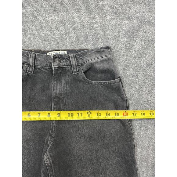 We The Free Tinsley Baggy High Rise Straight Leg Jean 24 90s Grunge Washed Black - Picture 11 of 15